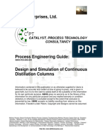 Design and Simulation of Continuous Distillation Columns PDF