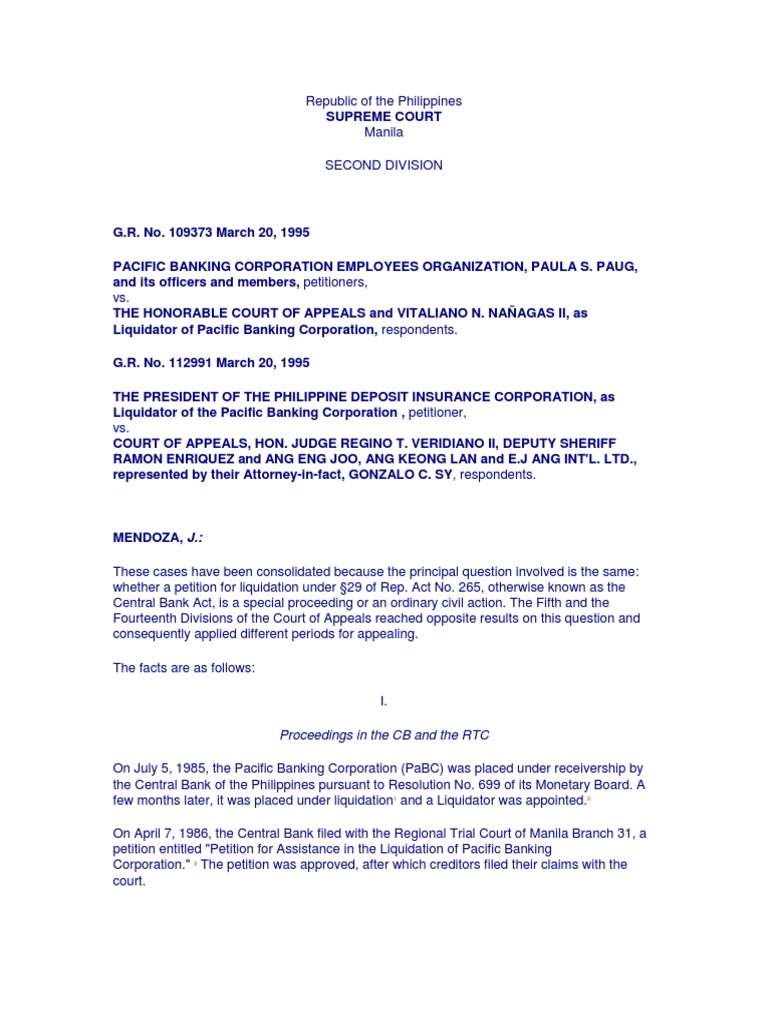 Proceedings in The CB and The RTC | PDF | Liquidation | Lawsuit