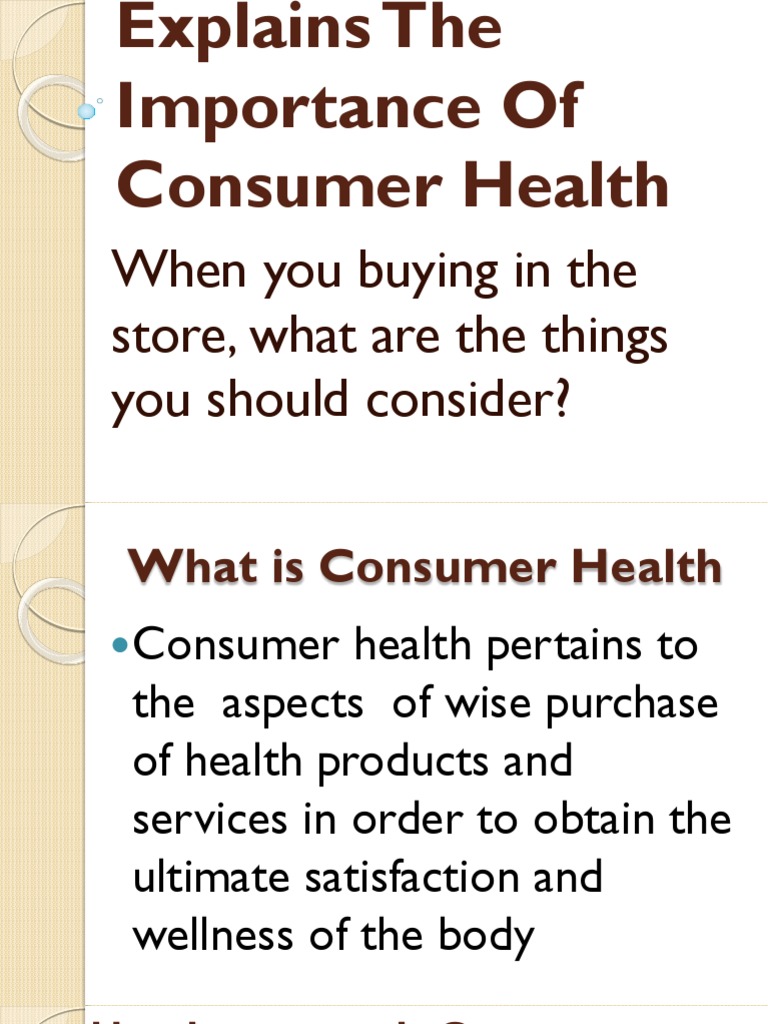 consumer health essay