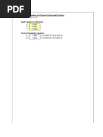 A (X 2) + B (X) + C 0: Quadratic Equation (2nd Degree Polynomial) Solution