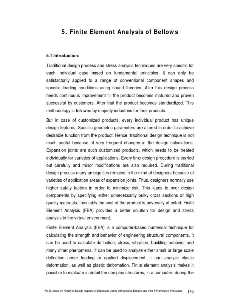 FEM of Bellows PDF | PDF | Finite Element Method | Stiffness