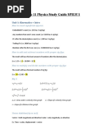 Download Grade 11 Physics Study Guide  Notes for Final Exam SPH3U1 by Niki SN37064865 doc pdf