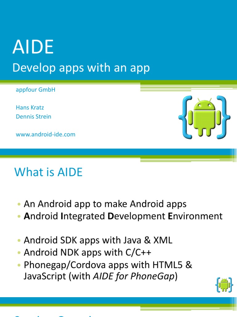 AIDE: Android App Development IDE | PDF | Android (Operating System ...