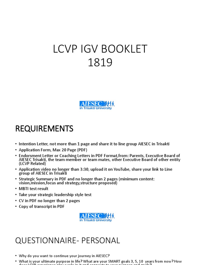 Lcvp Igv Booklet Strategic Leadership Leadership