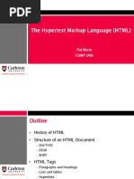 The Hypertext Markup Language (HTML) : Pat Morin COMP 2405