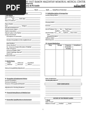 MEDICINE_Medical History & PE Guide