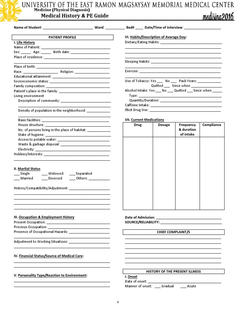 Medical History & Physical Exam Guide | PDF | Anatomical Terms Of ...
