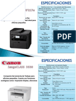 Ficha Tecnica Impresoras Canon