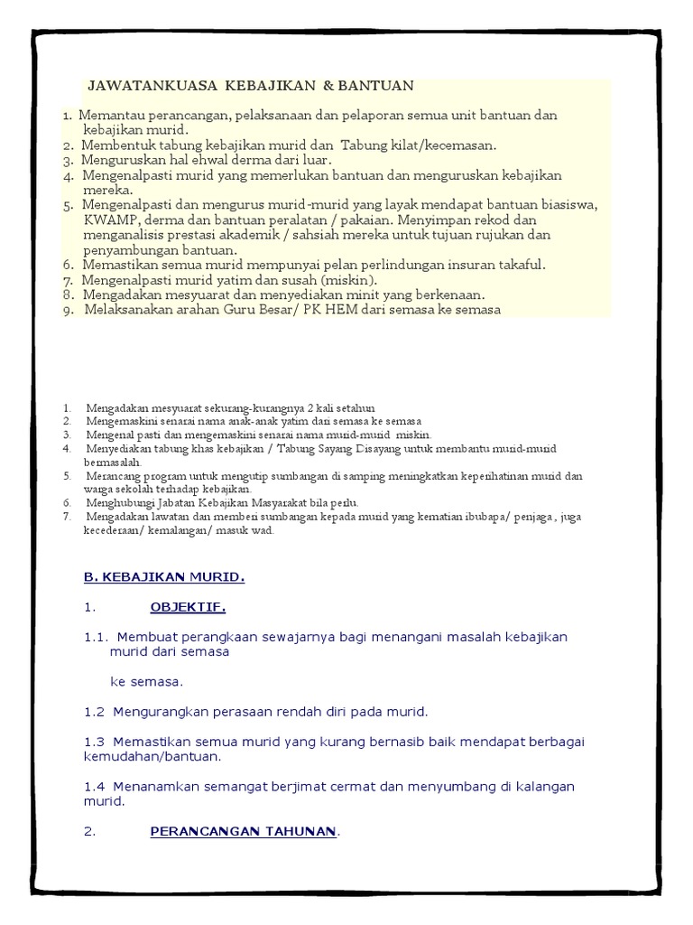 Objektif Unit Kebajikan Pdf