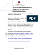 Documentacao Para Solicitacao Inicial de Medicamentos