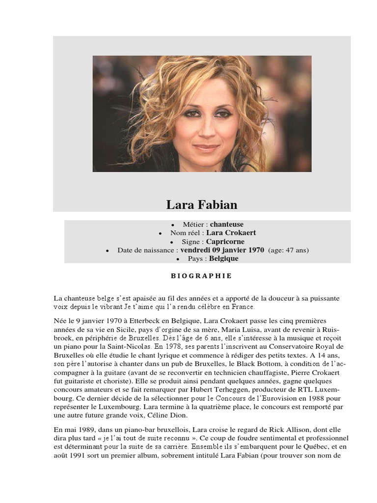 Patricia Kaas - Biographie, discographie et fiche artiste – RFI