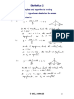 Statistics 2: Samples and Hypothesis Testing Section 1: Hypothesis Tests For The Mean