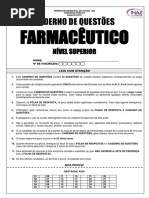 Caderno de Questões Nível Superior Farmacêutico