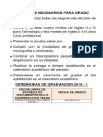 Paquete de Grado II s 2018