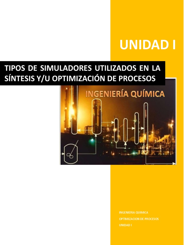 Tipos de Simuladores en Procesos Químicos | PDF | Ecuaciones | Simulación