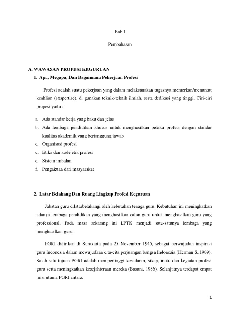 Profesi Keguruan Pak