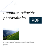 Cadmium Telluride Photovoltaics