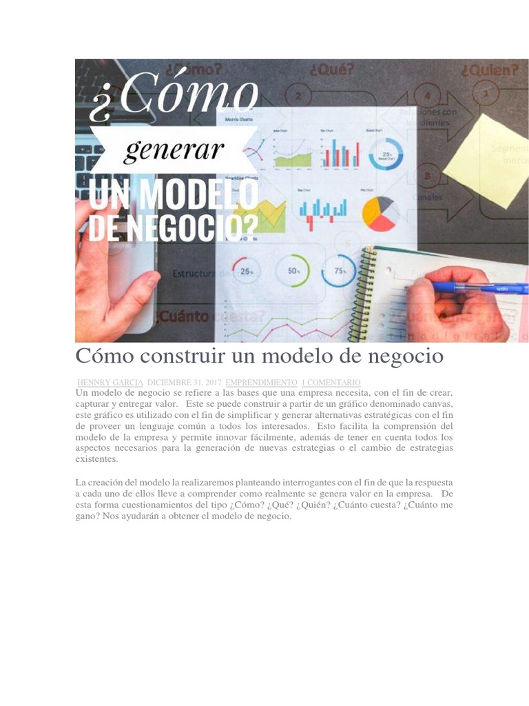 Cómo Construir Un Modelo de Negocio | PDF | Modelo de negocio | Cliente