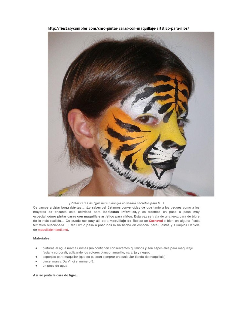 Maquillaje Guia de Maquillaje Infantil | PDF | Productos cosméticos |  Pinturas, image size:768x1024