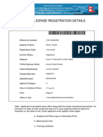 Driving License Registration Details: Date of Visit (Zonal Office) Zone Office To Visit