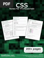 CSS Notes For Professionals