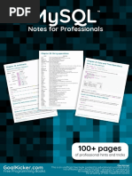 MySQL Notes For Professionals