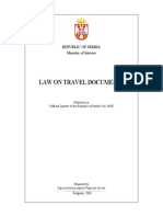 Law On Travel Documents: Republic of Serbia Ministry of Interior