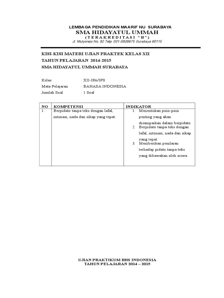 Contoh Pidato Bhs Indonesia Tentang Pendidikan Terkait