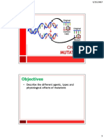 Objectives: - Describe The Different Agents, Types and Physiological Effects of Mutations