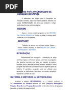 Artigos Para o Congresso de Iniciação Científica