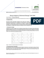 Stress Analysis of Deformed Storage Tank Shell