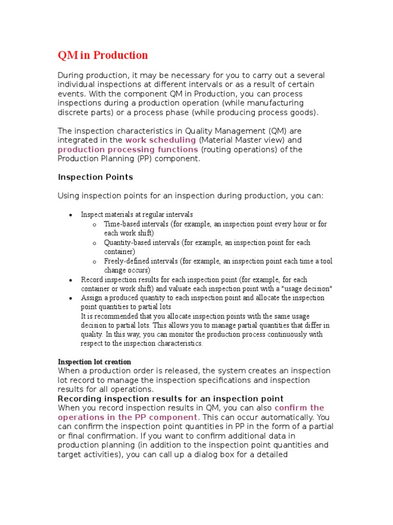 Quality Management in Production Processes | PDF | Computing | Business