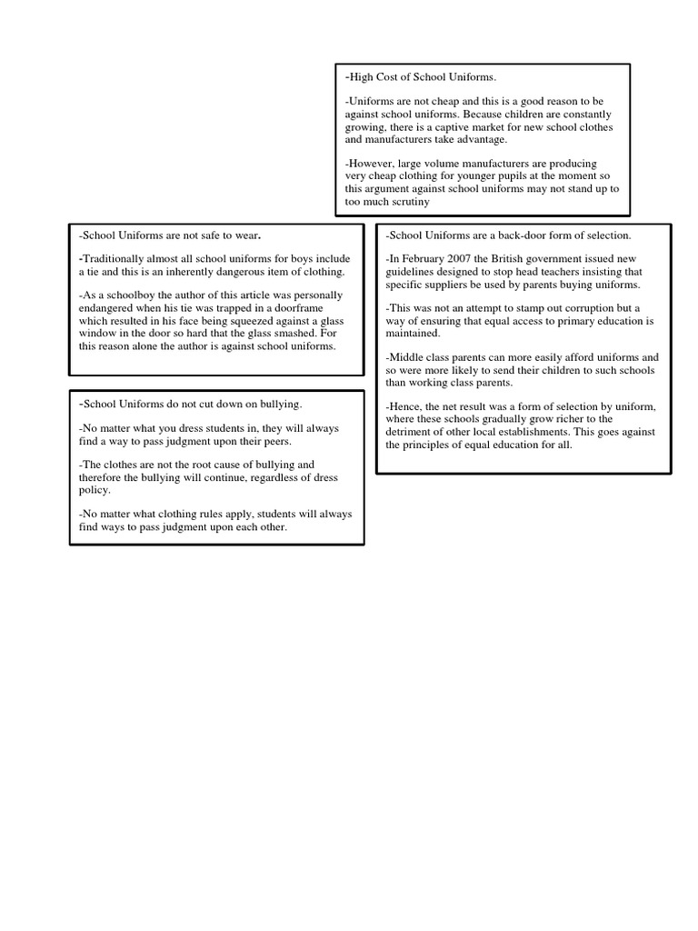 Disadvantage of School Uniform PDF Government Social Institutions