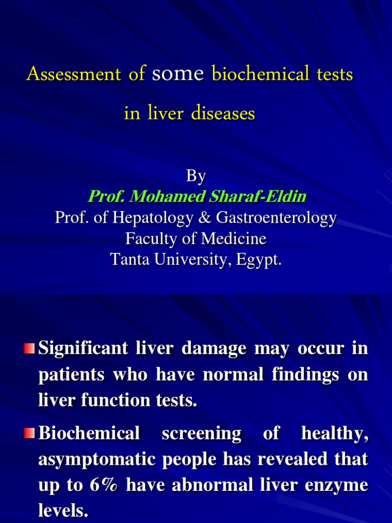 Liver Biochemical Tests and APRI Score | PDF | Hepatitis | Liver