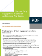 The Need for Effective Early Engagement in Solution Architecture and Design