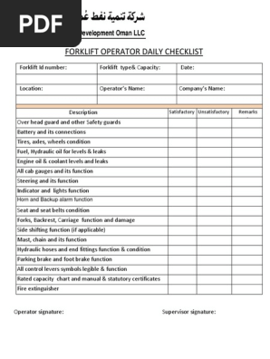 Operator Daily Checklist (1)