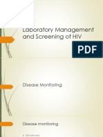 Laboratory Management and Screening of HIV