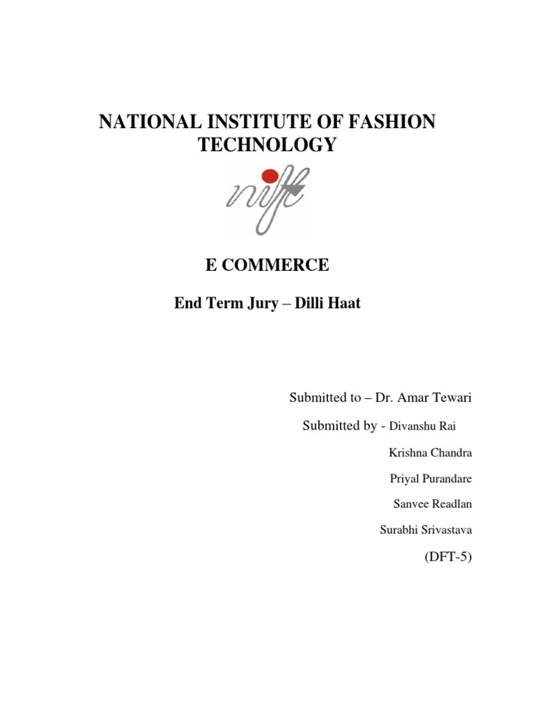 National Institute of Fashion Technology E-Commerce Project | PDF | E ...