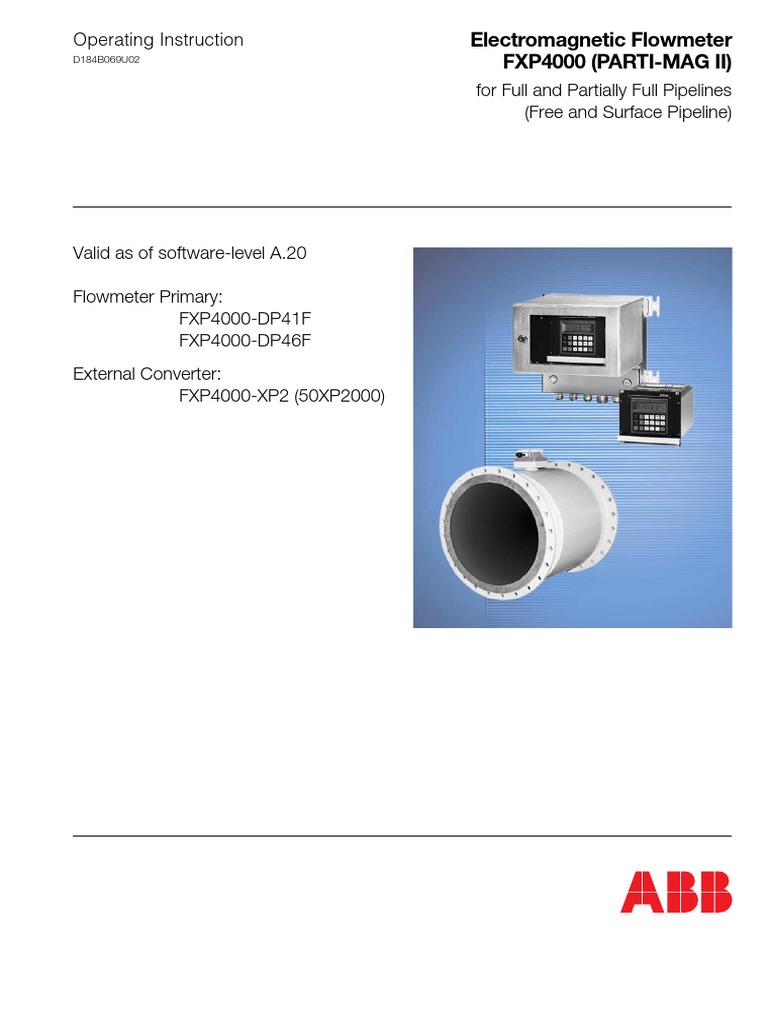 Flowmeter FXP4000-XP2 PDF | PDF | Flow Measurement | Electromagnetic ...