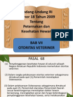 Uu Ri 18 Bab Vii Otoritas Veteriner