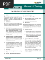 Test Method RC 91109 Calibration of a Drying Oven