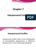 Ch 7 Interpersonal Conflict