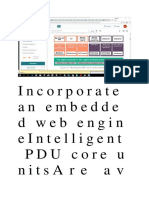 Incorporate An Embedde D Web Engin Eintelligent Pdu Core U Nitsare Av