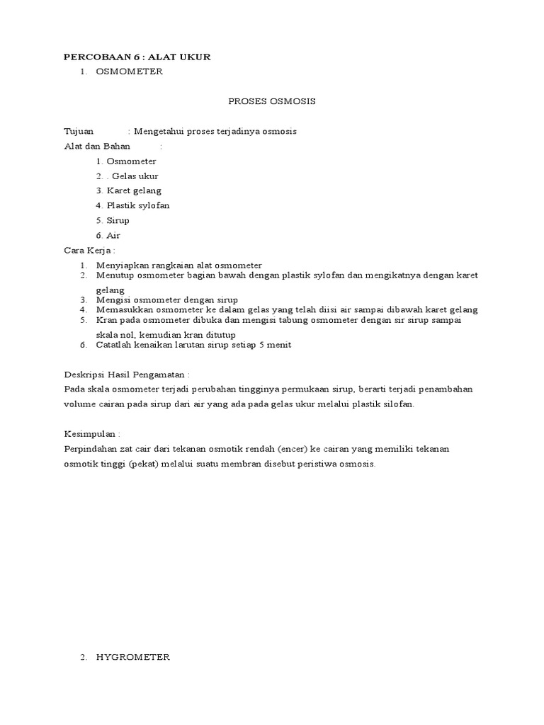 Osmometer, Higrometer, Dan Tensimeter PDF