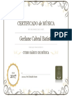 Certificado de Música