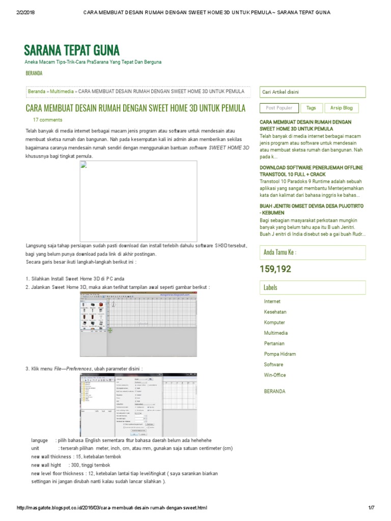 Cara Membuat Desain Rumah Dengan Sweet Home 3d Untuk Pemula Sarana