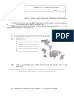 Geografia 7o Ano - Continentes Oceanos