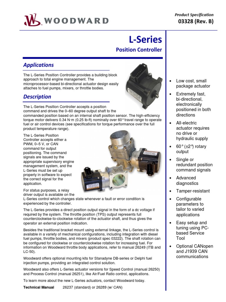 L Series Position Controller | PDF | Throttle | Actuator