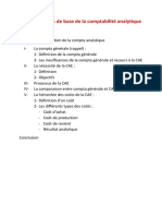 Fodament de Base de Comptabilité Analytique