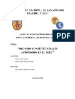 Organos Constitucionales Autonomos en El Perú